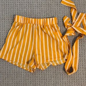 Striped Shorts w/ Belt